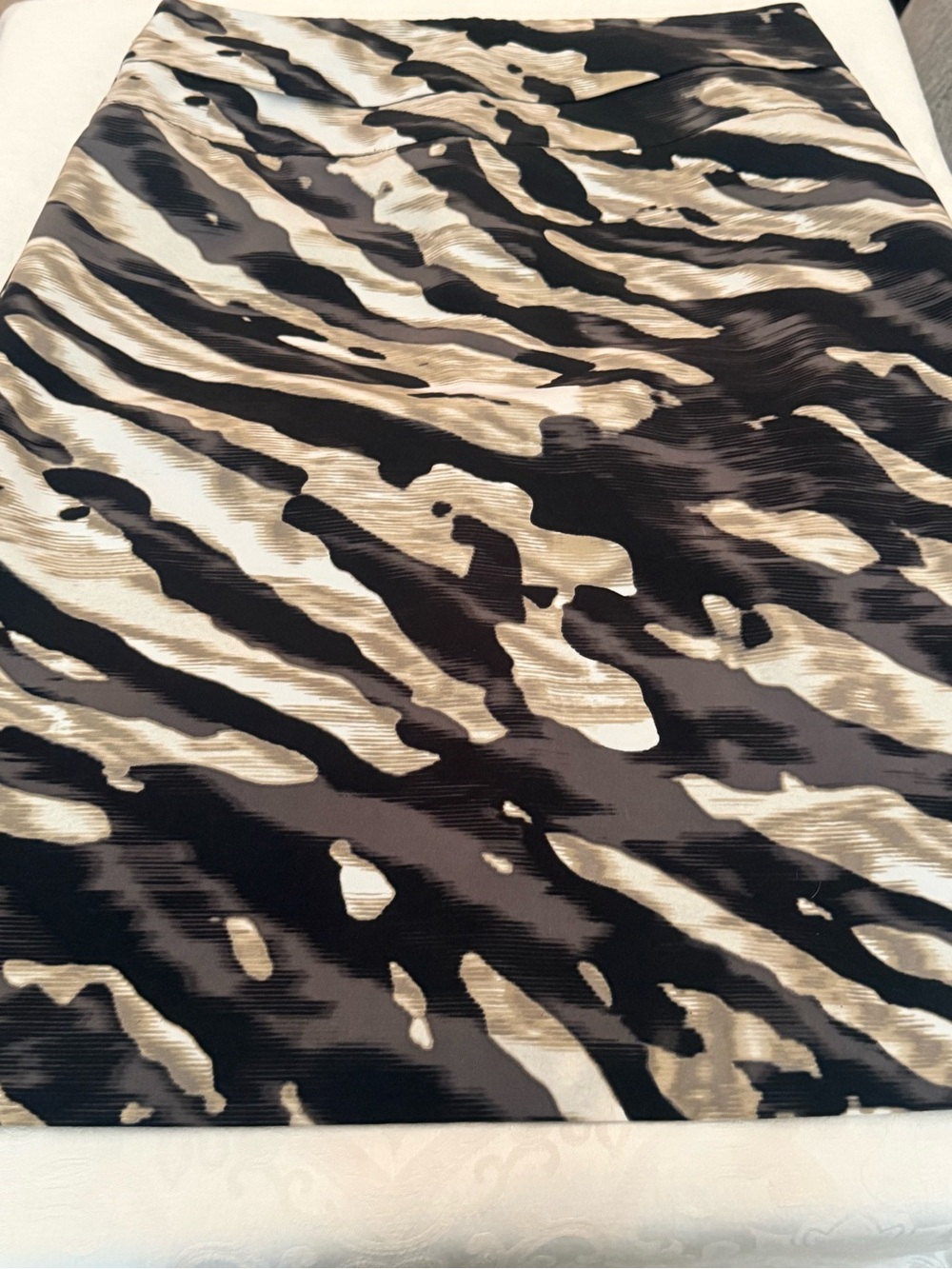 Worthington Black and Gold Animal-Print Pencil Skirt